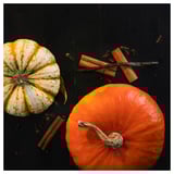 HÖSTAGILLE Scented candle in glass, Spiced pumpkin/brown, 20 hr