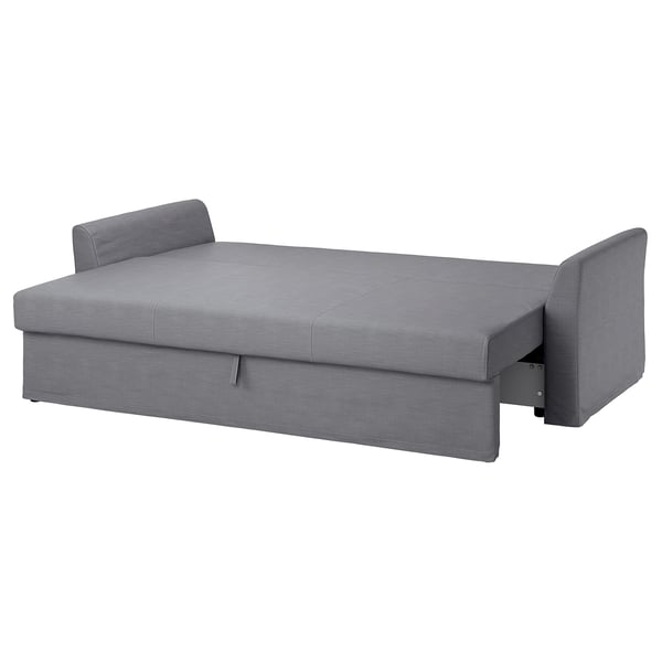 HOLMSUND three-seat sofa-bed, Nordvalla medium grey - IKEA