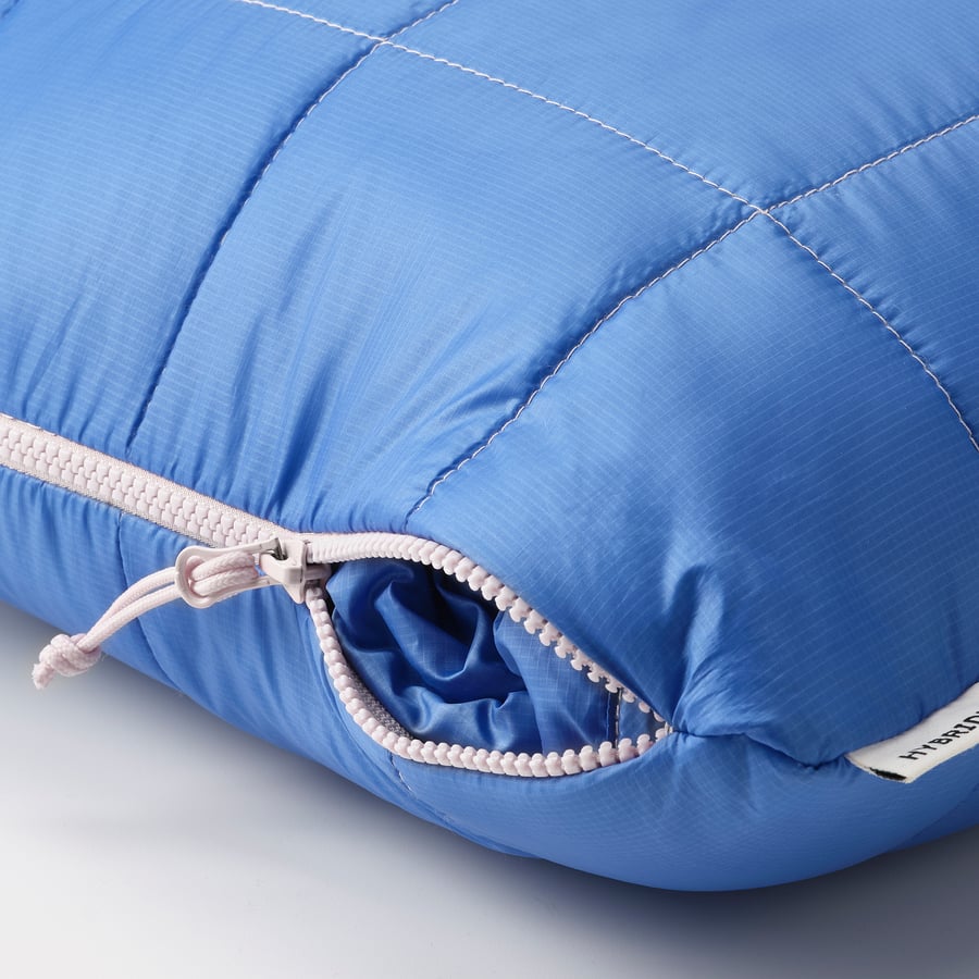 HYBRIDLÄRK Blanket/bag - dark blue/light blue - IKEA