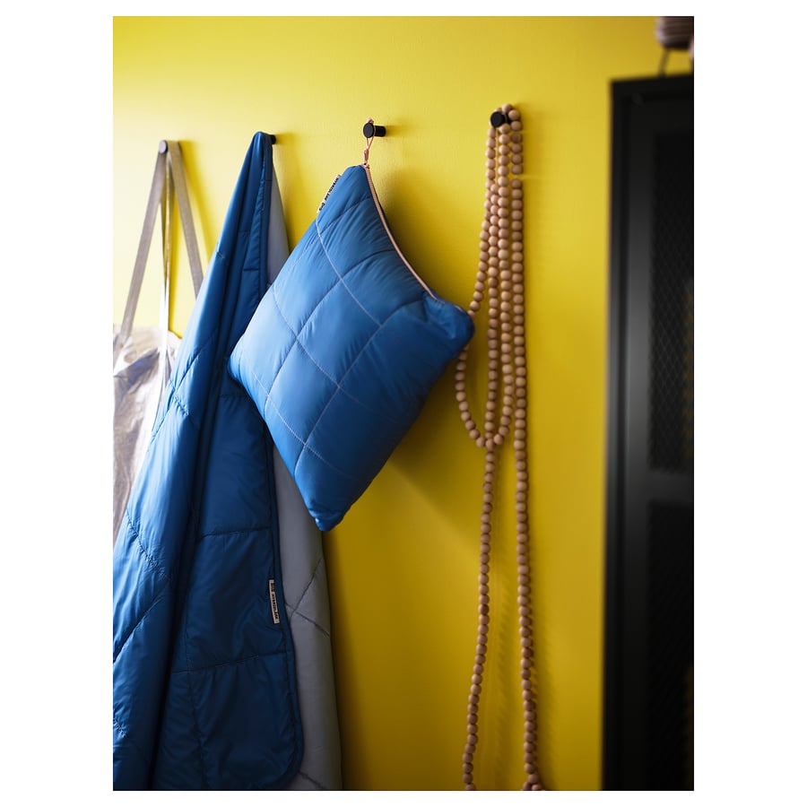 HYBRIDLÄRK Blanket/bag - dark blue/light blue - IKEA