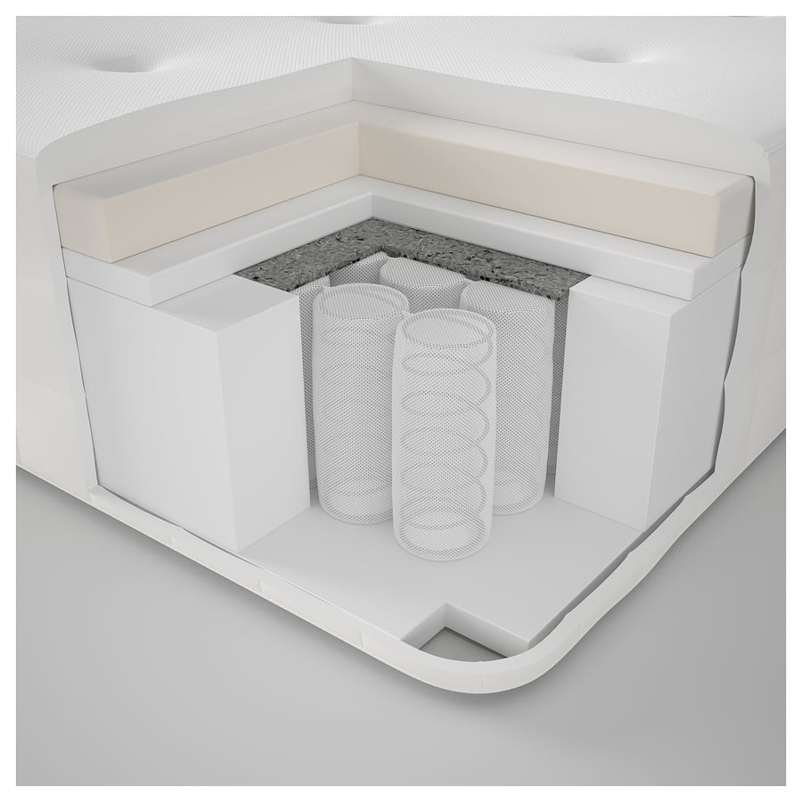 HYLLESTAD Pocket sprung mattress, firm/white, 140x200 cm (551/8x783/4