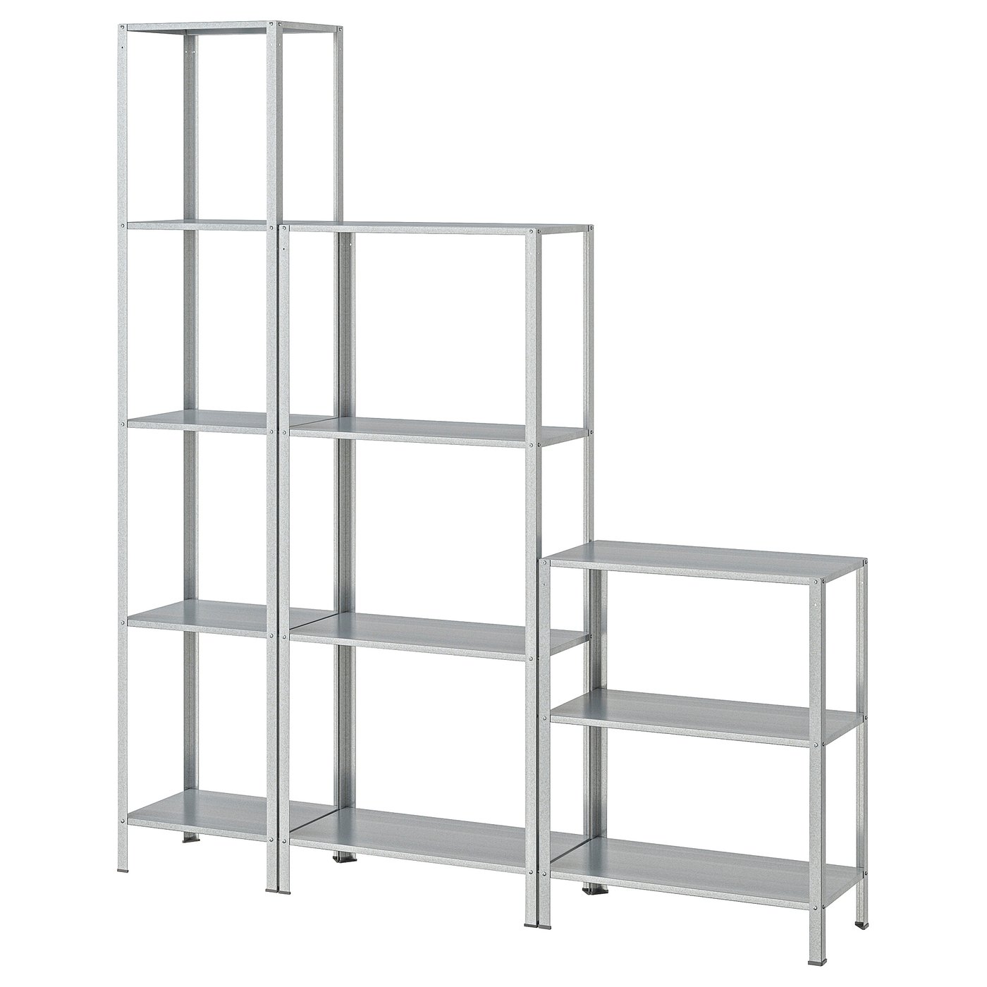 HYLLIS Shelving unit in/outdoor, 160x27x74-183 cm (63x10 5/8x29 1/8-72 ")