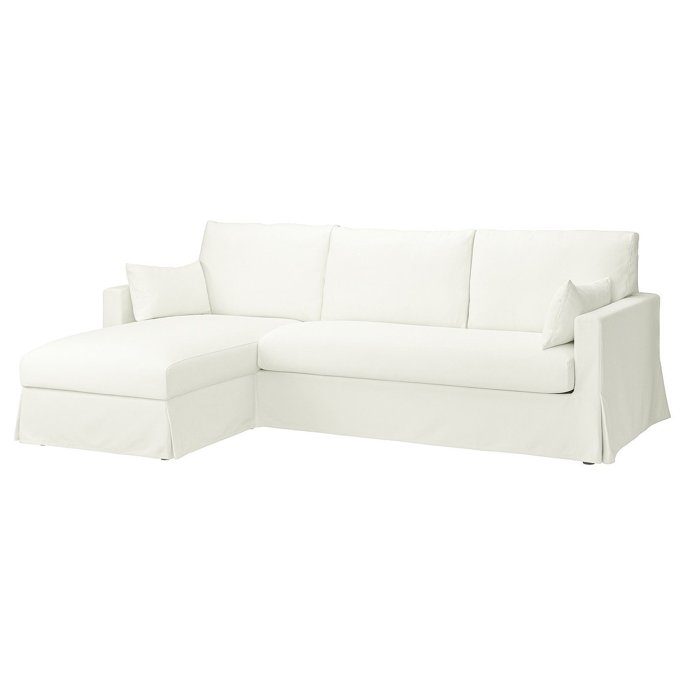 HYLTARP 3-seat sofa w chaise longue, left, Hallarp white - IKEA