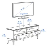 IDANÄS TV bench, white, 162x40x63 cm