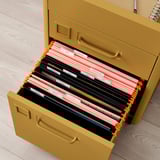 IDÅSEN Drawer unit on castors, golden-brown, 42x61 cm