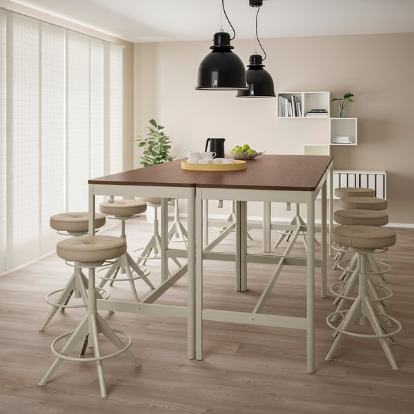 IDÅSEN Table, brown/beige, 140x70x105 cm