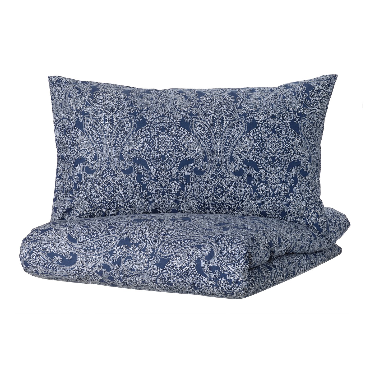 blue patterned pillow cases