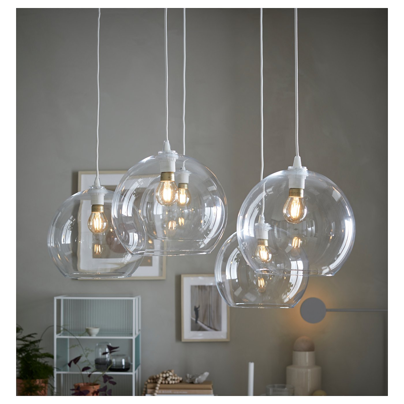 JAKOBSBYN pendant lamp shade, clear glass, 30 cm (12) - IKEA