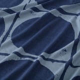 JORDRANUNKEL Flat sheet and 2 pillowcase, dark blue, 240x260/50x80 cm