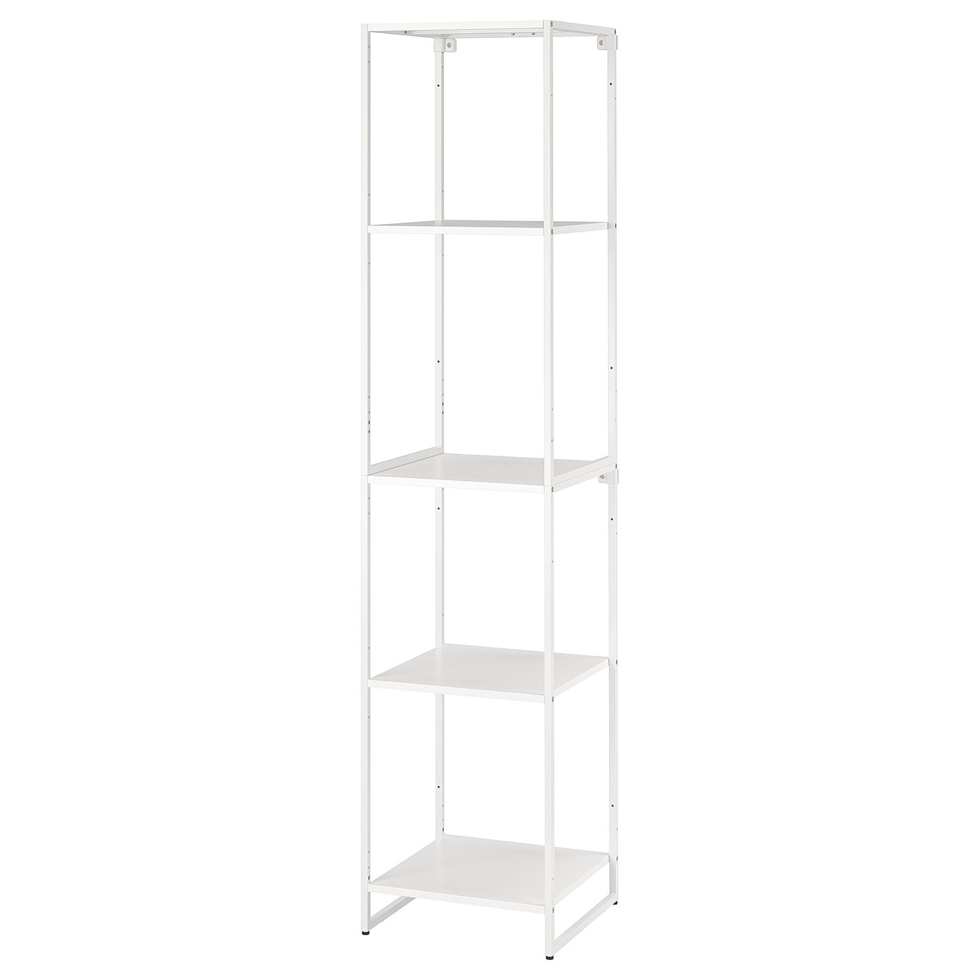 JOSTEIN shelving unit, in/outdoor/metal white, 41x40x180 cm (161
