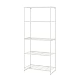 JOSTEIN Shelving unit, in/outdoor/wire white, 81x40x180 cm