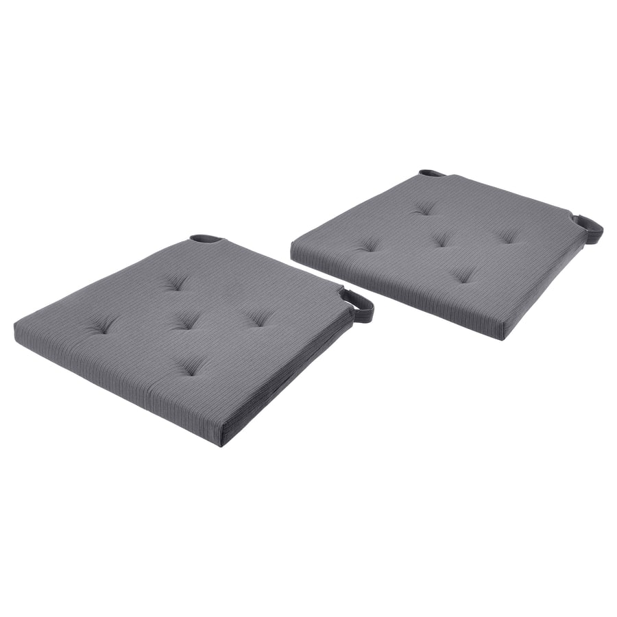JUSTINA chair pad, grey, 42/35x40x4 cm (17/14x16x2") IKEA