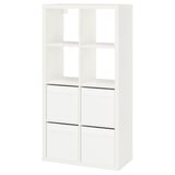 KALLAX Shelving unit, white/Dröna white, 77x39x147 cm