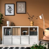 KALLAX Shelving unit, white/Dröna white, 77x39x147 cm