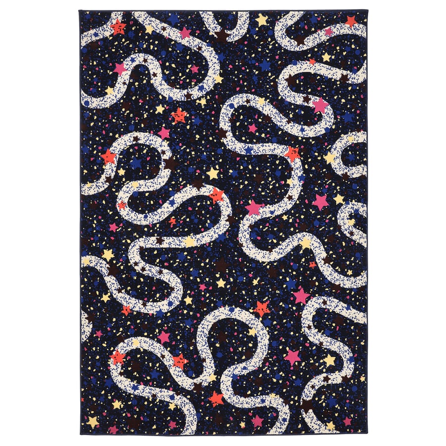 KARISMATISK Rug, low pile, multicolour, 133x195 cm (4'4"x6'5") IKEA