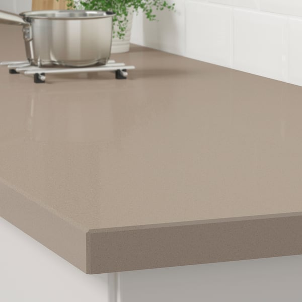 KASKER custom made worktop, brown stone effect/quartz, 1 m²x4.0 cm (11 sq feetx15/8") IKEA