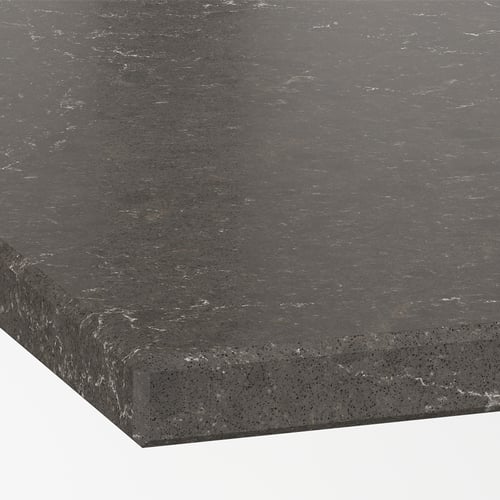 KASKER custom made worktop, dark grey marble effect/quartz, 1 m²x4.0 cm