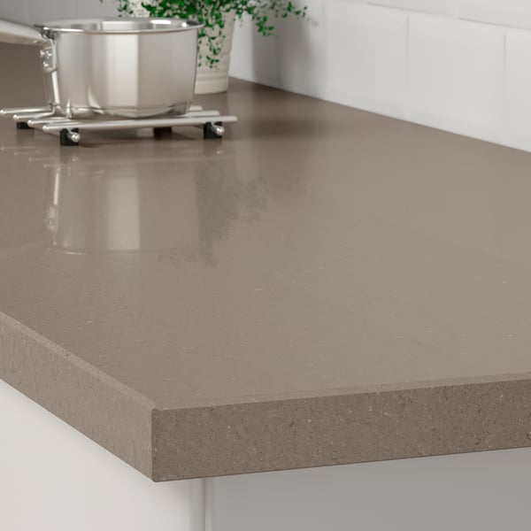 KASKER Custom made worktop - light grey marble effect ...