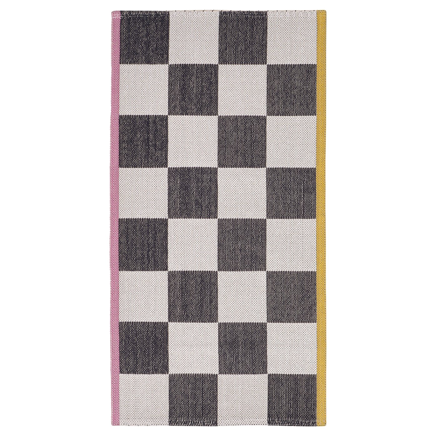 KLASSRUM rug, flatwoven, white/black, 60x120 cm (2'0