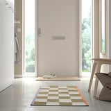 KLASSRUM Rug, flatwoven, white/green, 60x120 cm