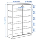 KLEPPSTAD Shoe cabinet/storage, white, 80x35x117 cm