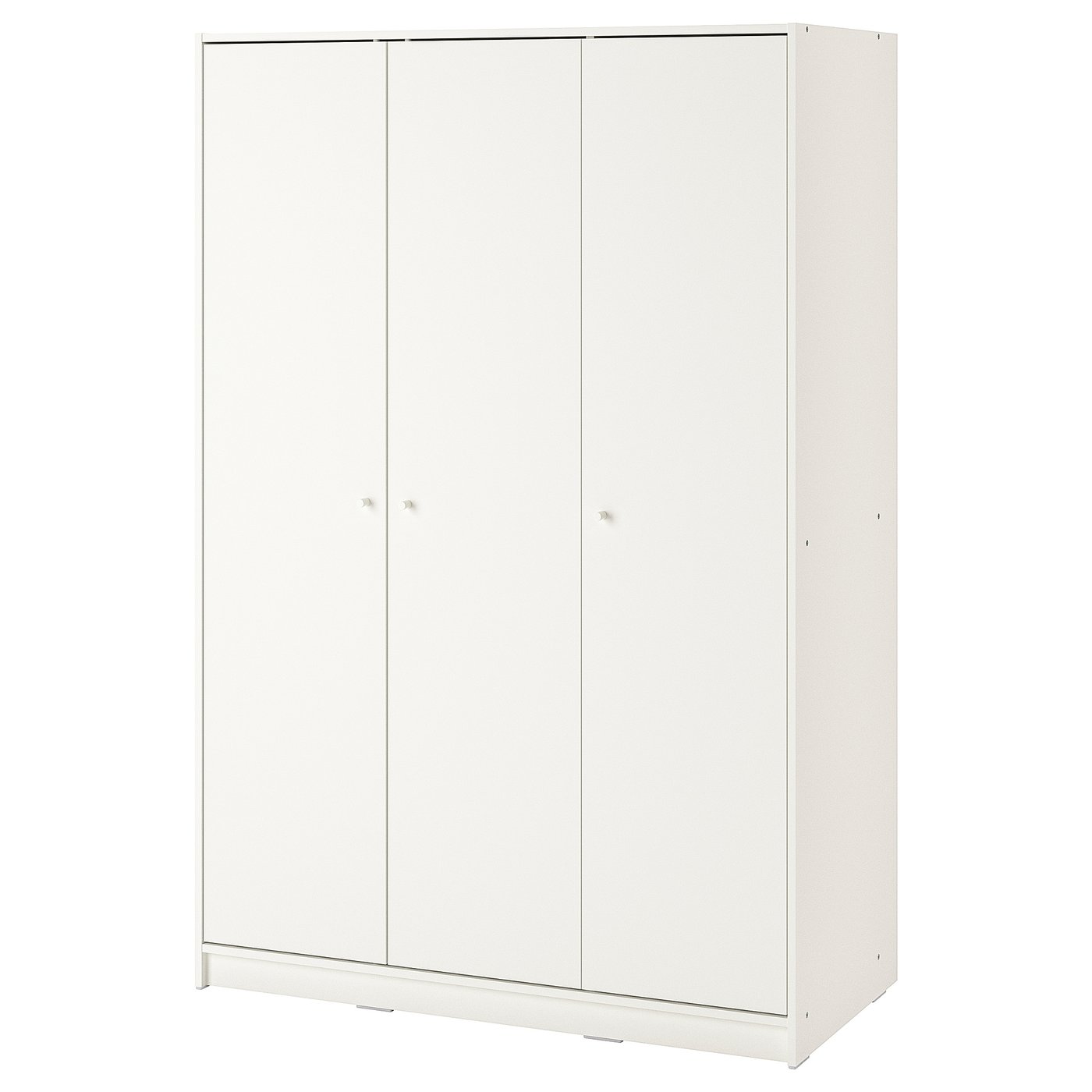 KLEPPSTAD Wardrobe with 3 doors, white, 117x55x176 cm (46 1/8x21 5/8x69 1/4 ")