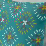 KLIBBARV Cushion, green/printed, 40x40 cm