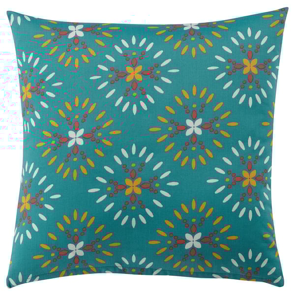 KLIBBARV Cushion, green/printed, 40x40 cm