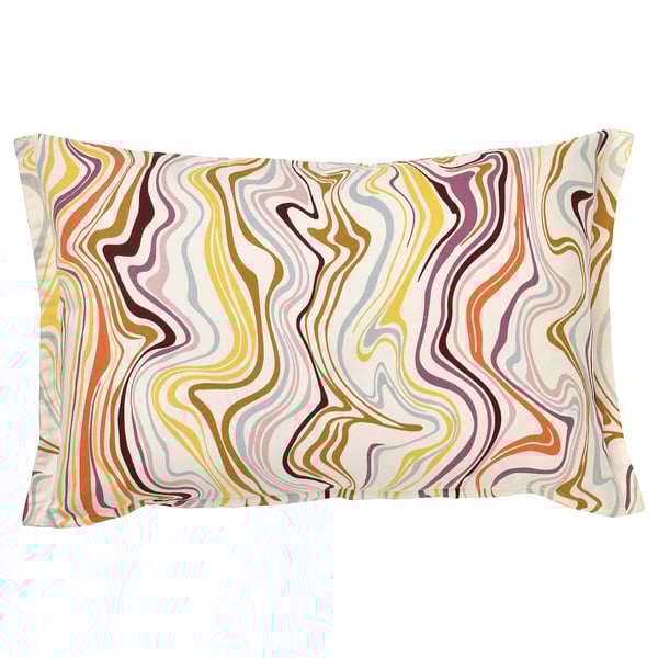 KLIPPNEJLIKA cushion cover, offwhite/multicolour, 40x58 cm (16x23") IKEA