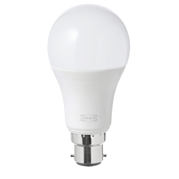 KNOPPSLINGA LED bulb B22 1080 lumen, opal white, 6500 K