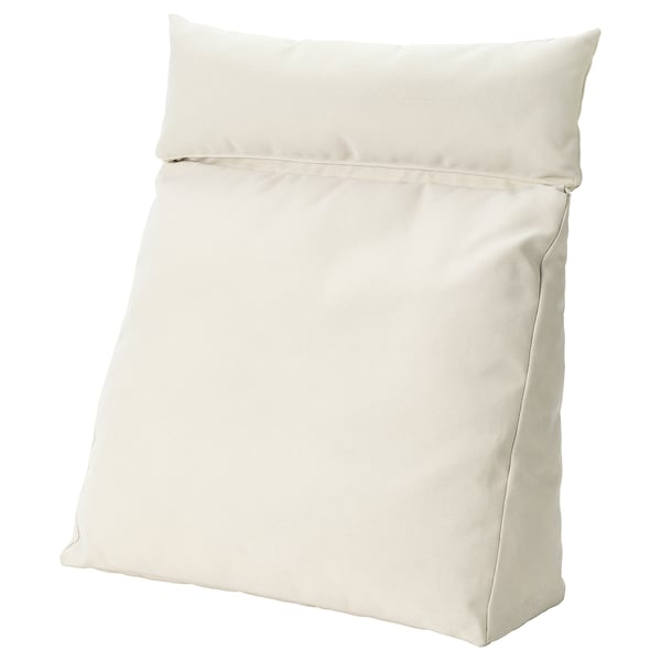 KOMPISHÄNG, white, triangular back cushion, recycled materials.