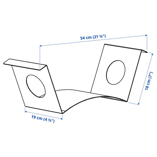 Illustration with measurements for the product: KOMPISHÄNG.