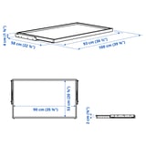 KOMPLEMENT Pull-out tray, white, 100x58 cm