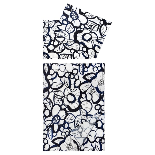 KONSTSMED Flat sheet and 2 pillowcase, 240x260/50x80 cm