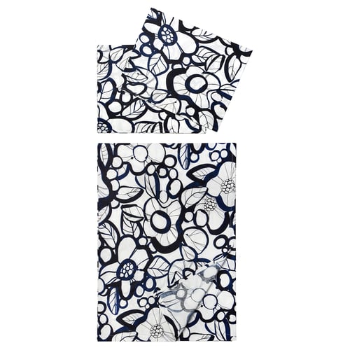KONSTSMED Flat sheet and 2 pillowcase, 240x260/50x80 cm