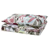 KORSKOVALL Duvet cover and pillowcase, multicolour/floral pattern, 150x200/50x80 cm