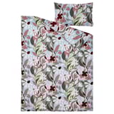 KORSKOVALL Duvet cover and pillowcase, multicolour/floral pattern, 150x200/50x80 cm