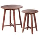 Wooden nesting tables - large & small, mango wood, angled legs