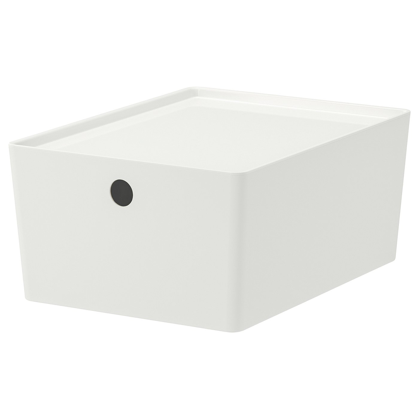 KUGGIS Box with lid, white, 26x35x15 cm (10 ¼x13 ¾x6 ")