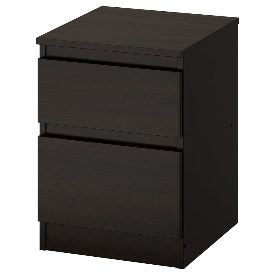 KULLEN Chest of 2 drawers, blackbrown, 35x49 cm IKEA