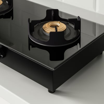 LAGAN Gas hob, black, 60 cm