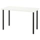 LAGKAPTEN / ADILS Desk, white/black, 120x60 cm