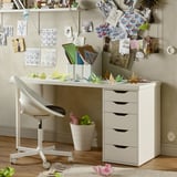 LAGKAPTEN / ALEX Desk, white, 140x60 cm