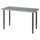 LAGKAPTEN / OLOV Desk, grey-turquoise/black, 120x60 cm