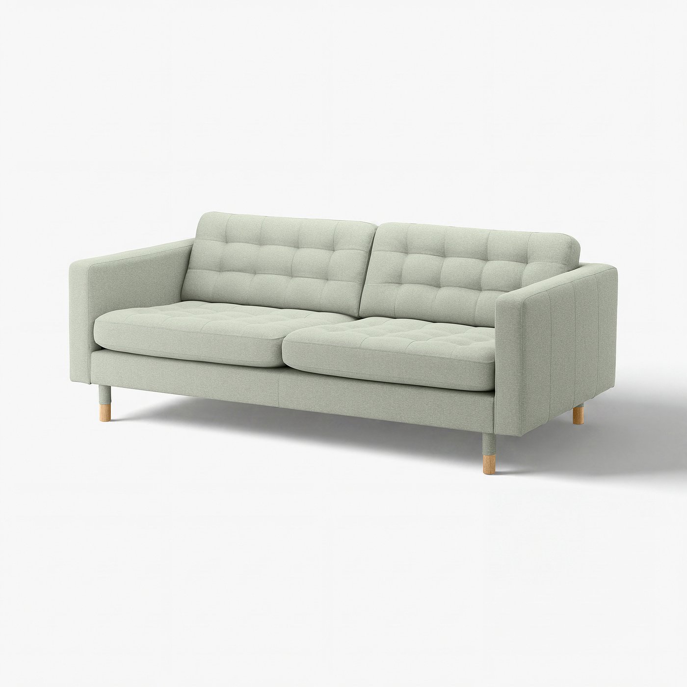 LANDSKRONA 3-seat sofa, Gunnared light green/wood