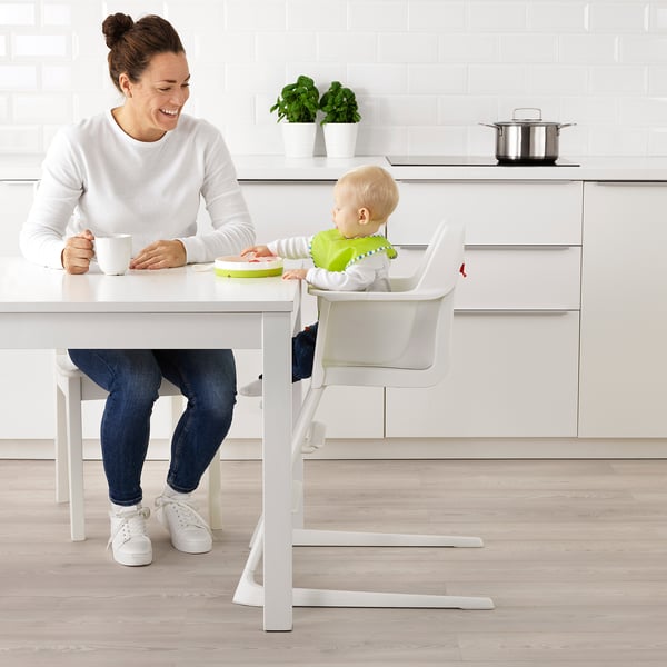 LANGUR Junior/highchair with tray, white