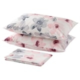 LAPPNYCKLAR Flat sheet and 2 pillowcase, multicolour, 240x260/50x80 cm