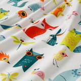 LATTJO Flat sheet and pillowcase, animal/multicolour, 150x250/50x80 cm