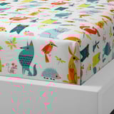 LATTJO Flat sheet and pillowcase, animal/multicolour, 150x250/50x80 cm