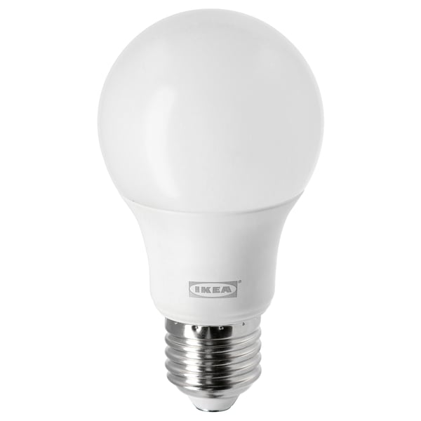 LEDARE LED bulb E27 806 lumen, warm dimming/globe opal white IKEA